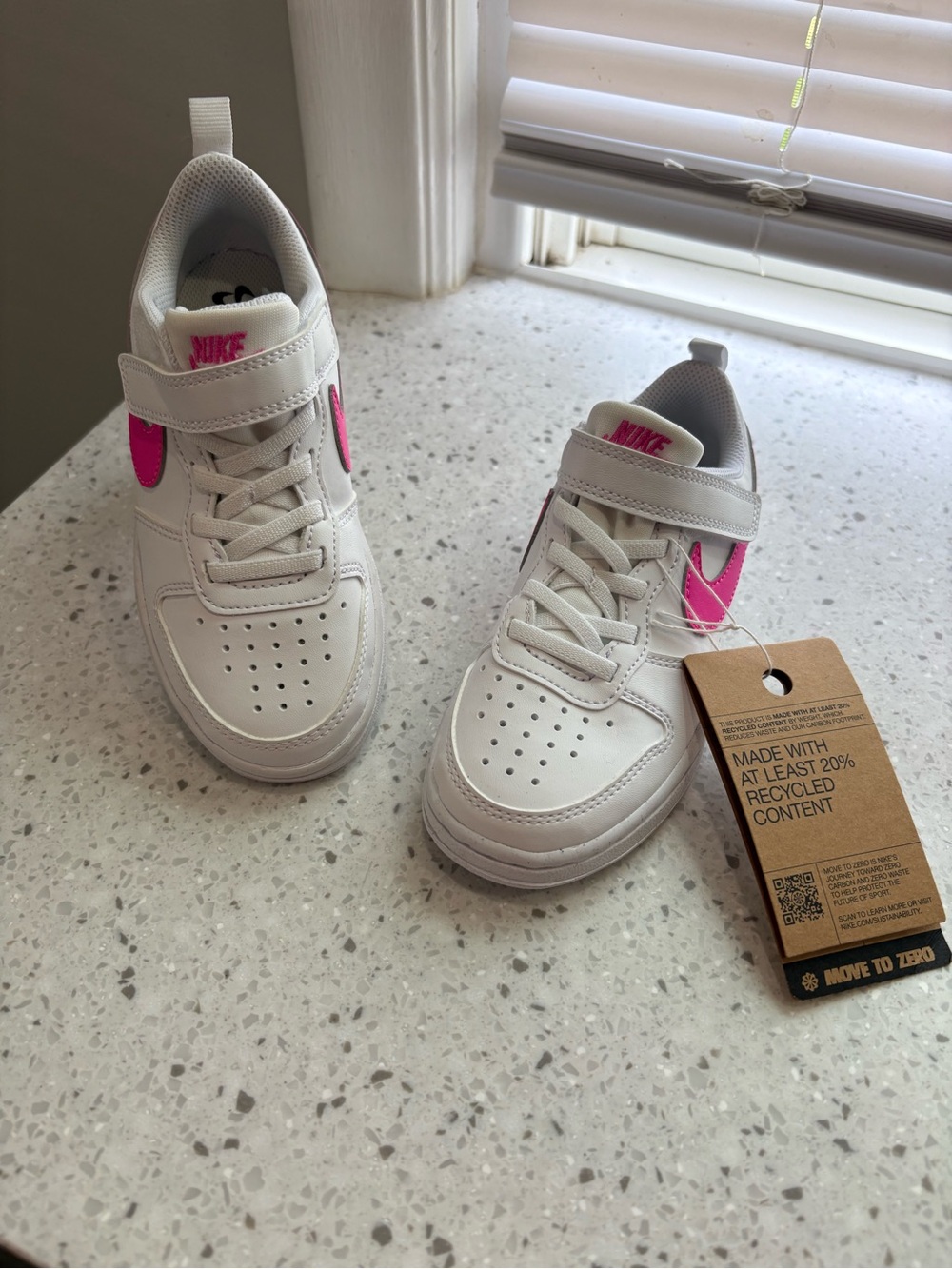 New with Tags Nike Court Borough Low Recraft sneakers- hot pink size 11C
